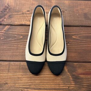 VIVAIA round toe chunky heels Women’s Size EU40 Beige & Black
